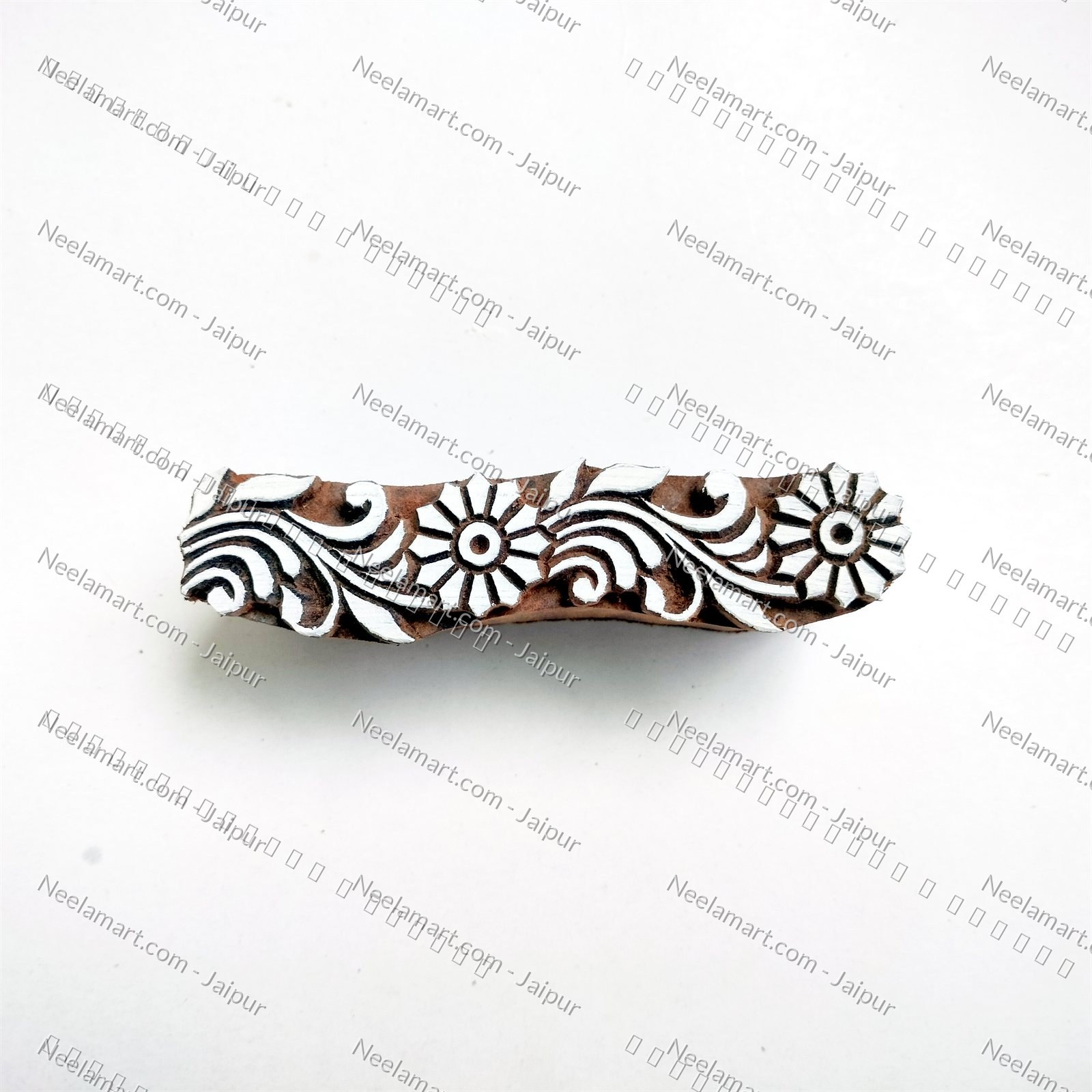 Seamless Decorative Border Print Block printed impression