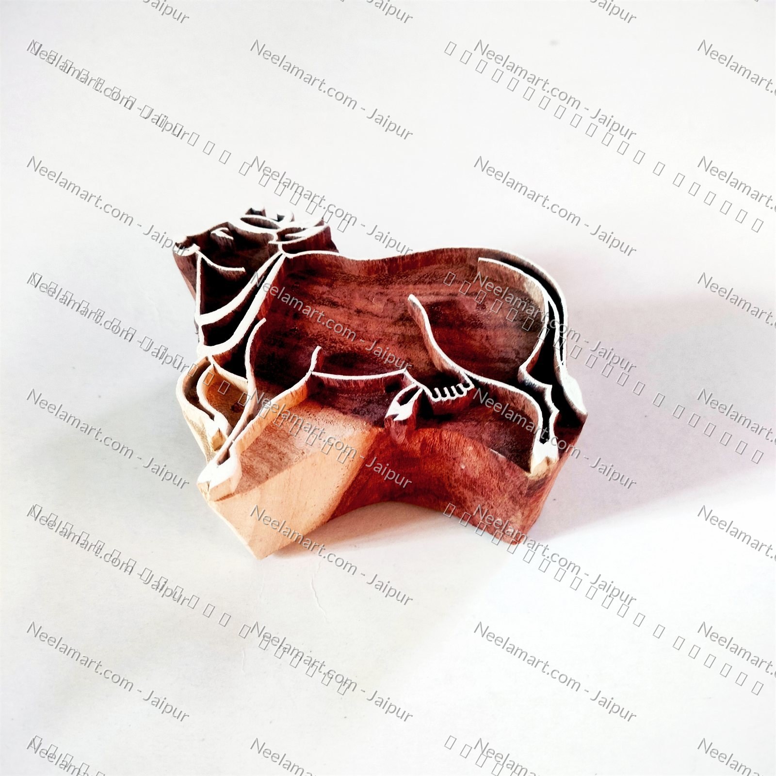 Hand-Carved Holy Cow Block printed impression