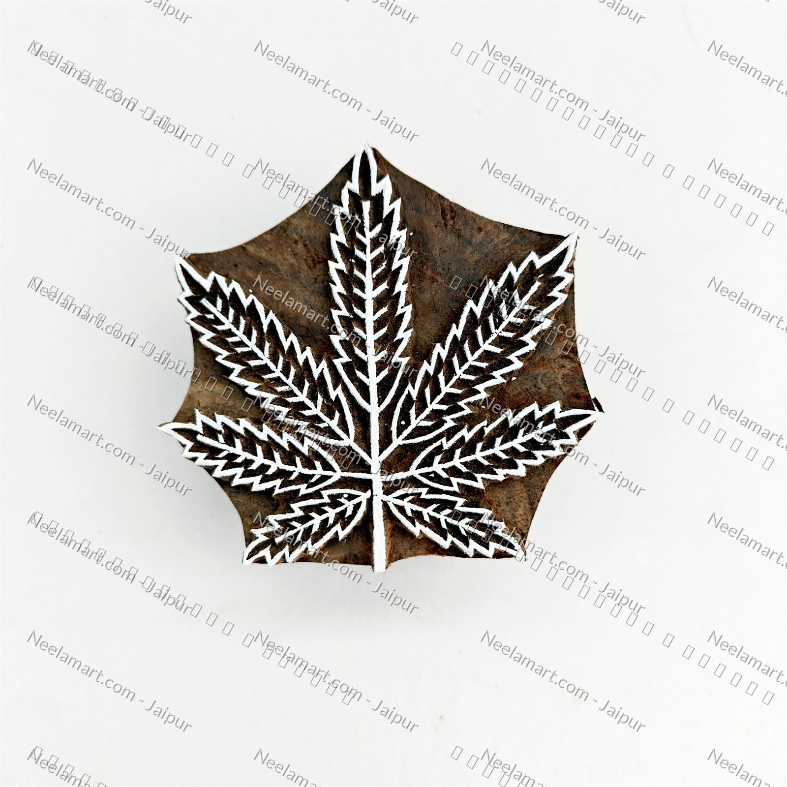 Intricate Botanical Floral Wooden Block printed impression