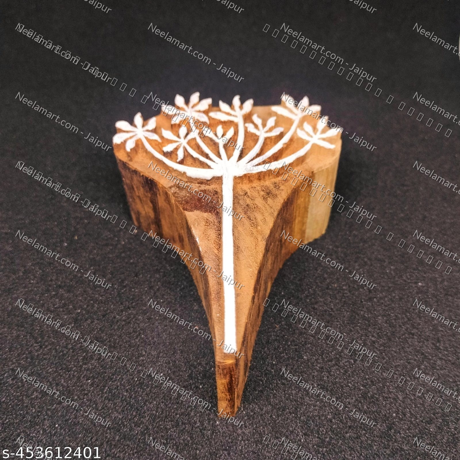 Intricate Botanical Floral Wooden Block printed impression