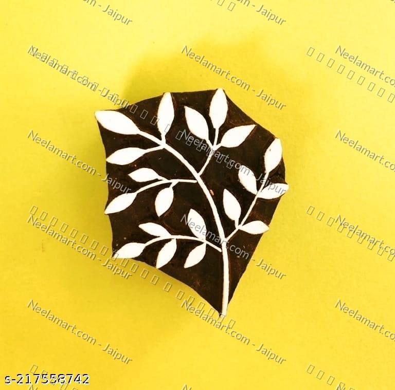 Intricate Botanical Floral Wooden Block
