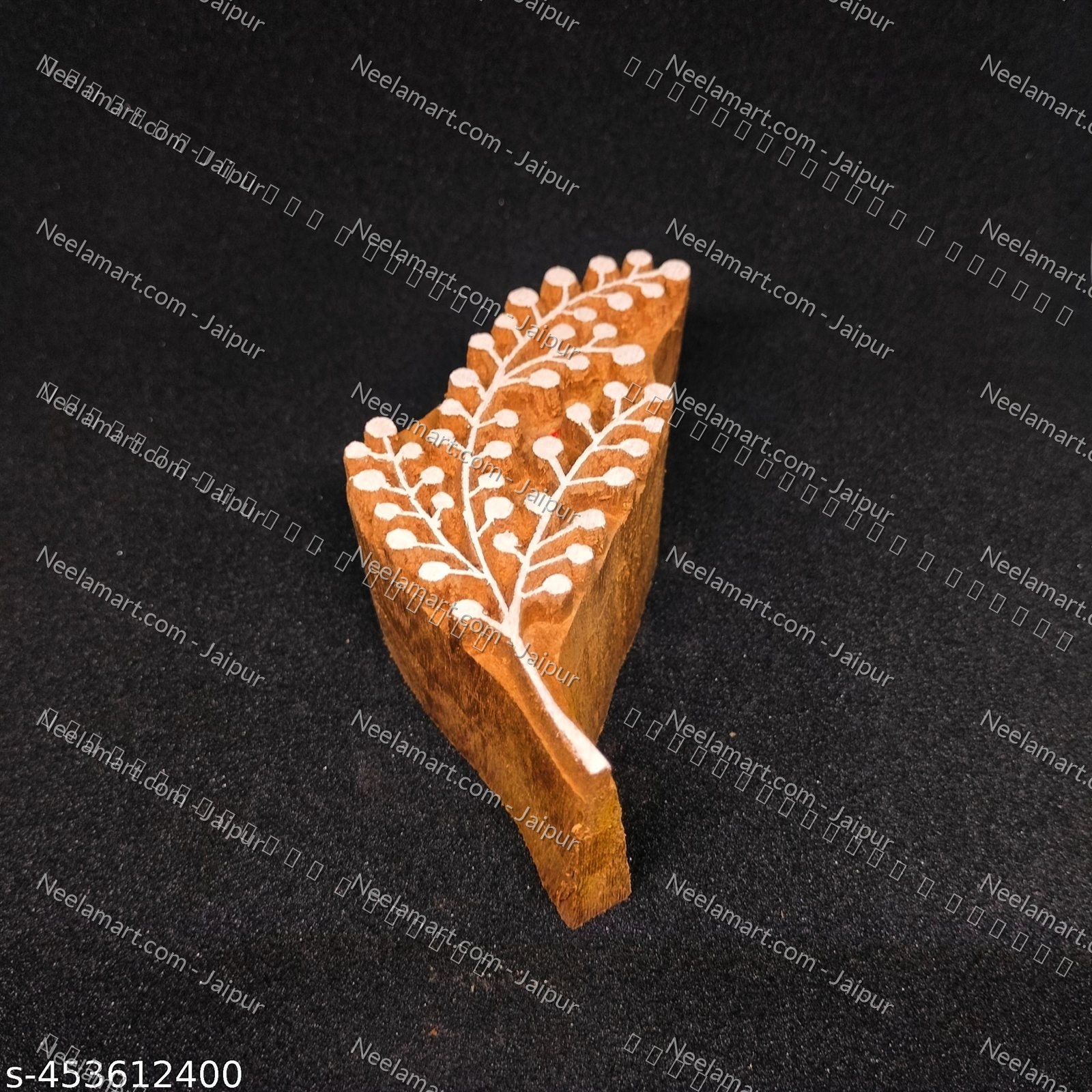 Intricate Botanical Floral Wooden Block printed impression
