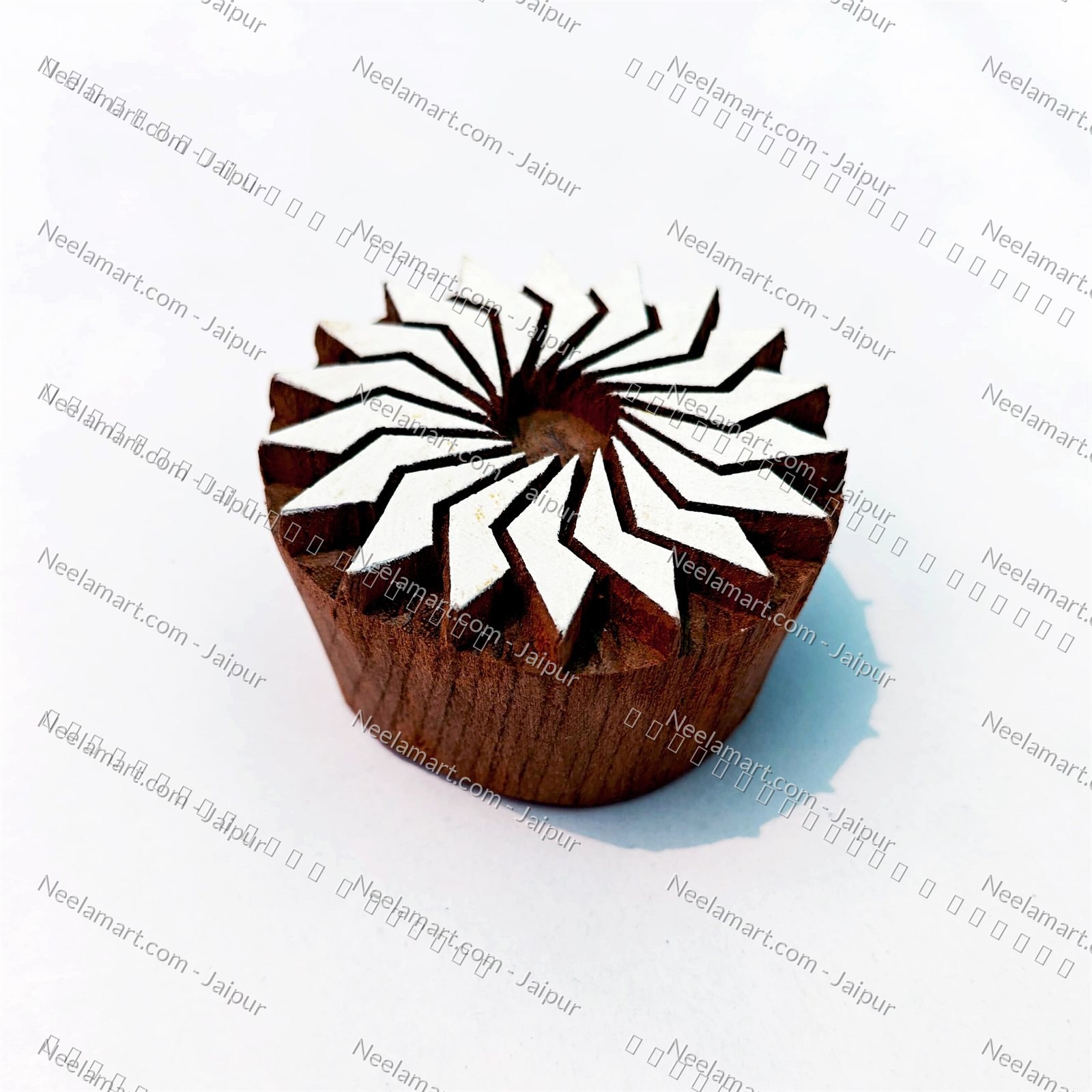 Intricate Botanical Floral Wooden Block printed impression