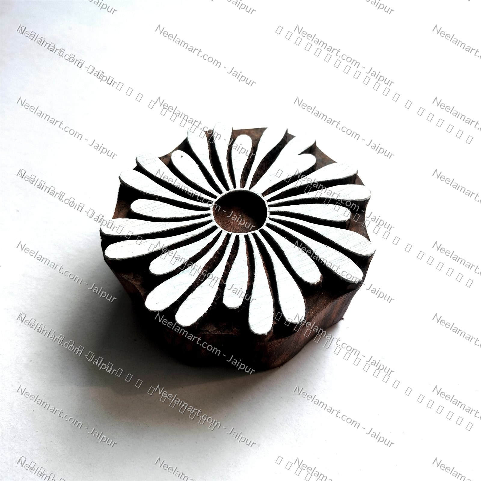 Intricate Botanical Floral Wooden Block printed impression
