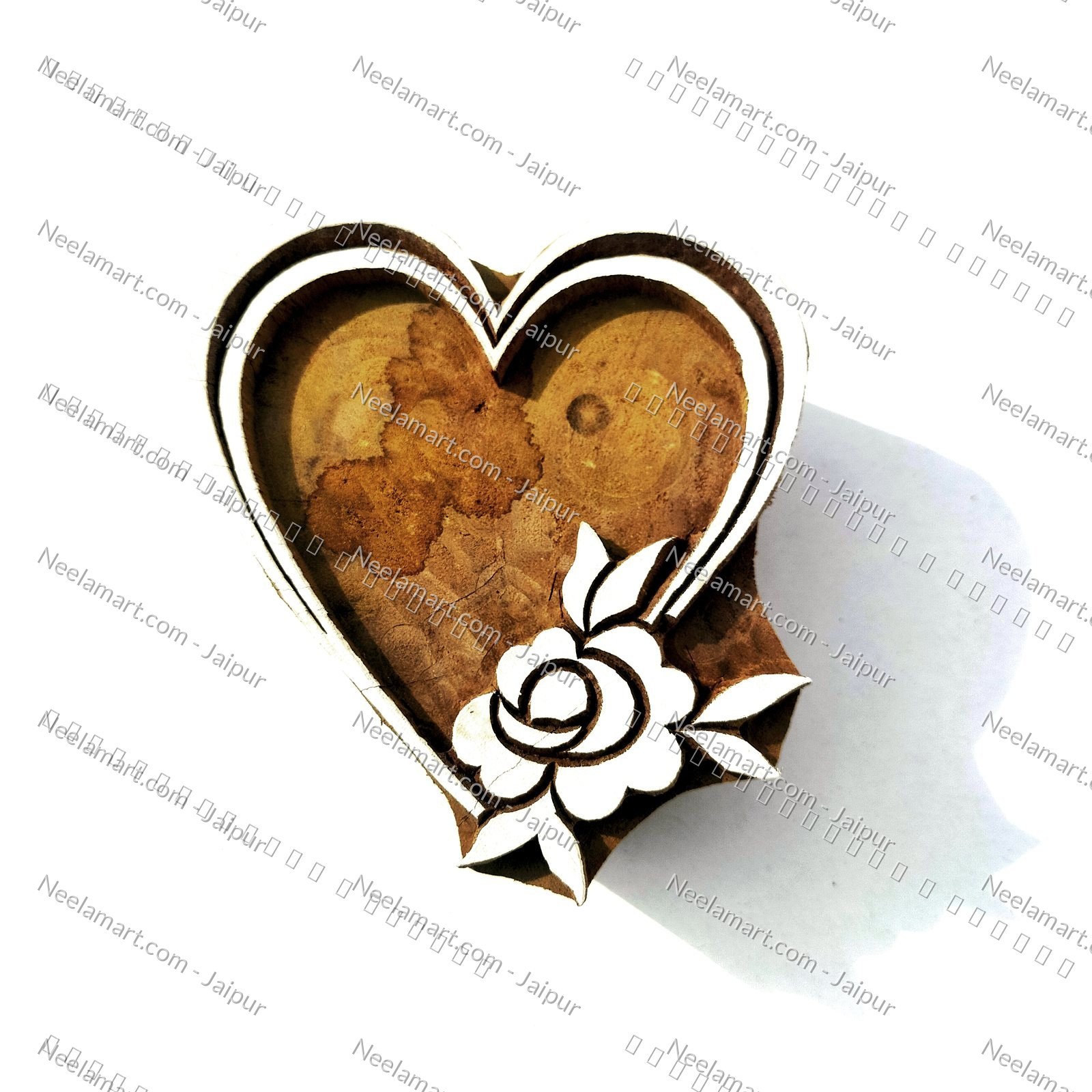 Playful Heart Shape Craft Stamp printed impression