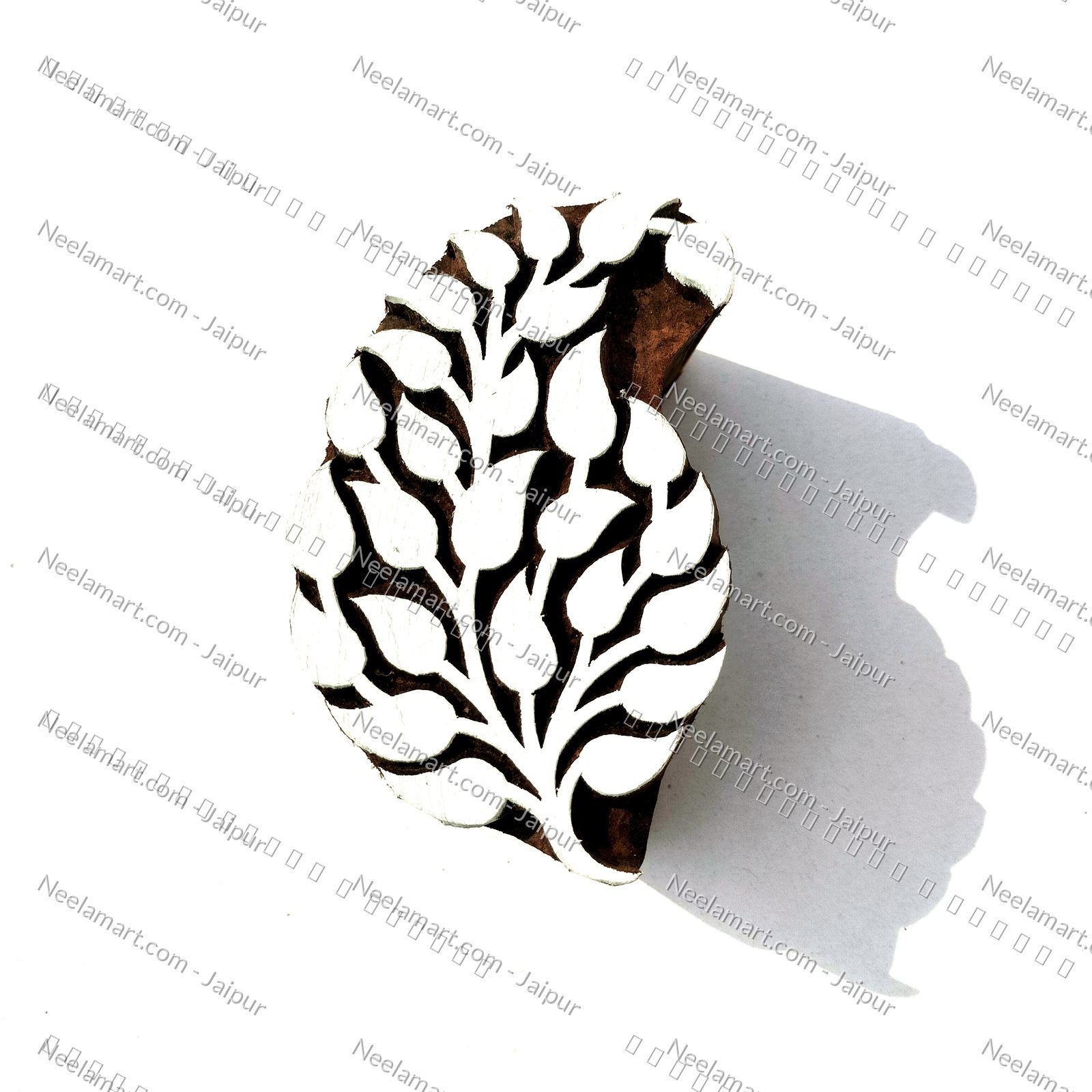 Traditional Indian Leaf Print Block printed impression