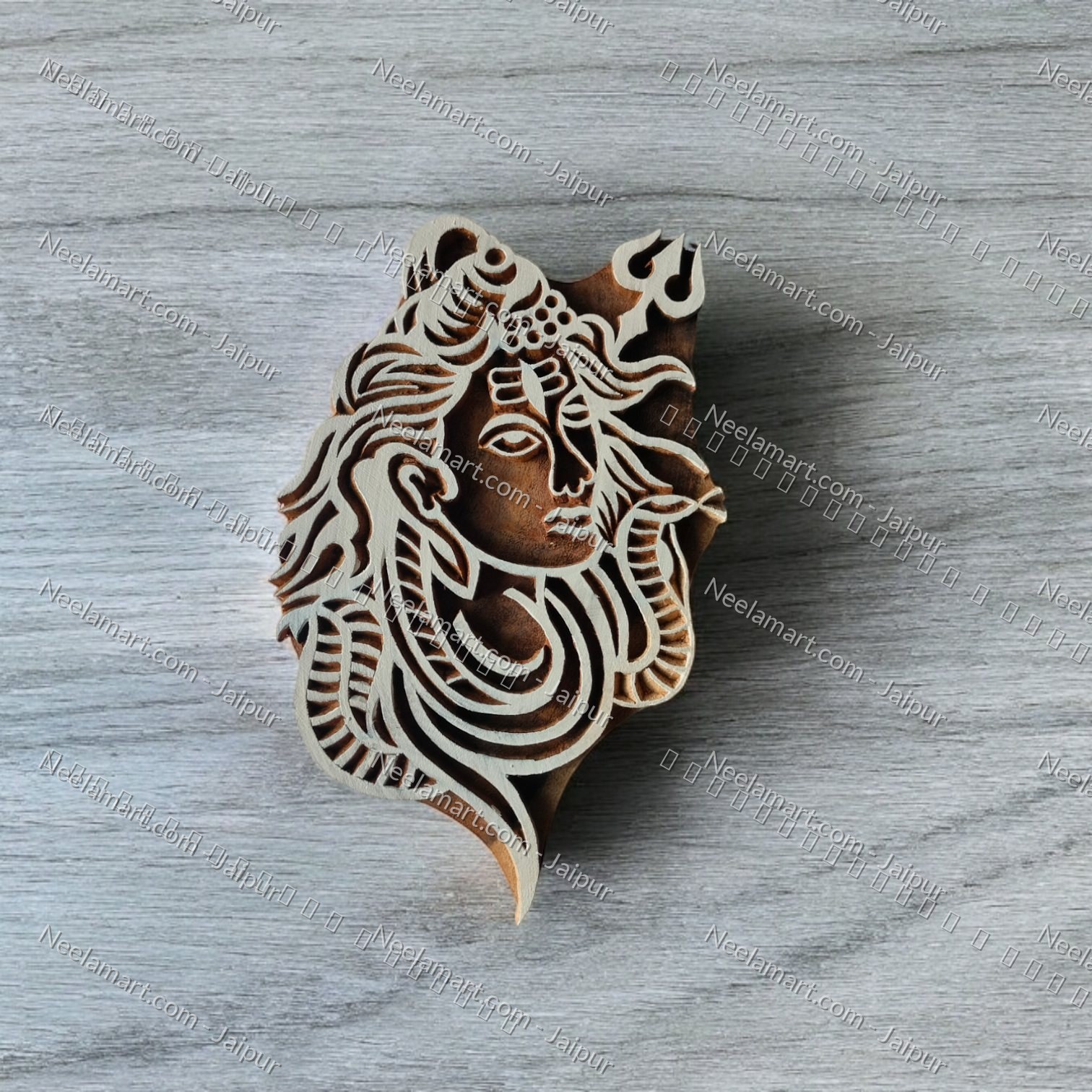 Spiritual Lord Shiva Wooden Stamp