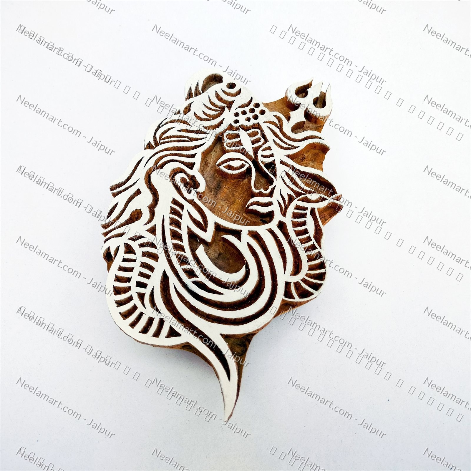 Spiritual Lord Shiva Wooden Stamp printed impression