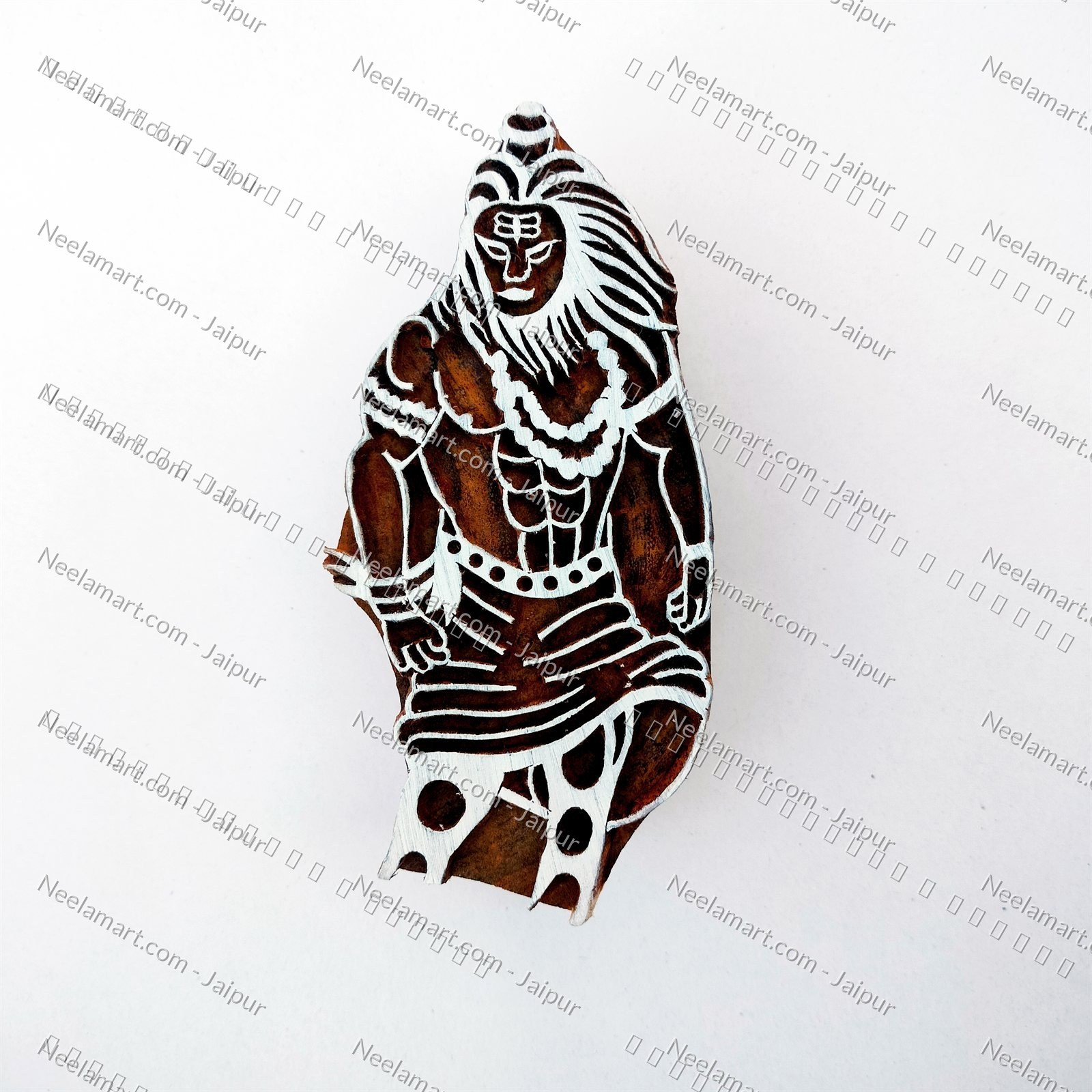 Spiritual Lord Shiva Wooden Stamp printed impression