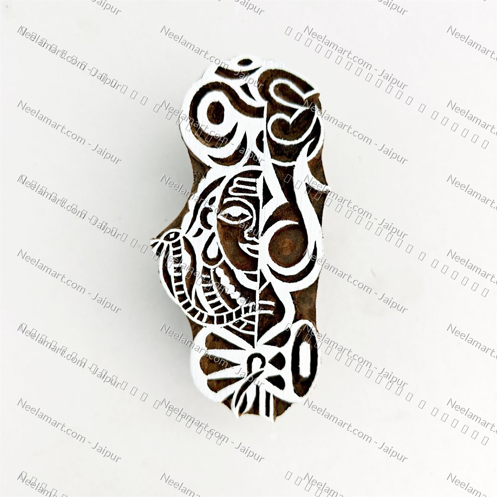 Spiritual Lord Shiva Wooden Stamp printed impression