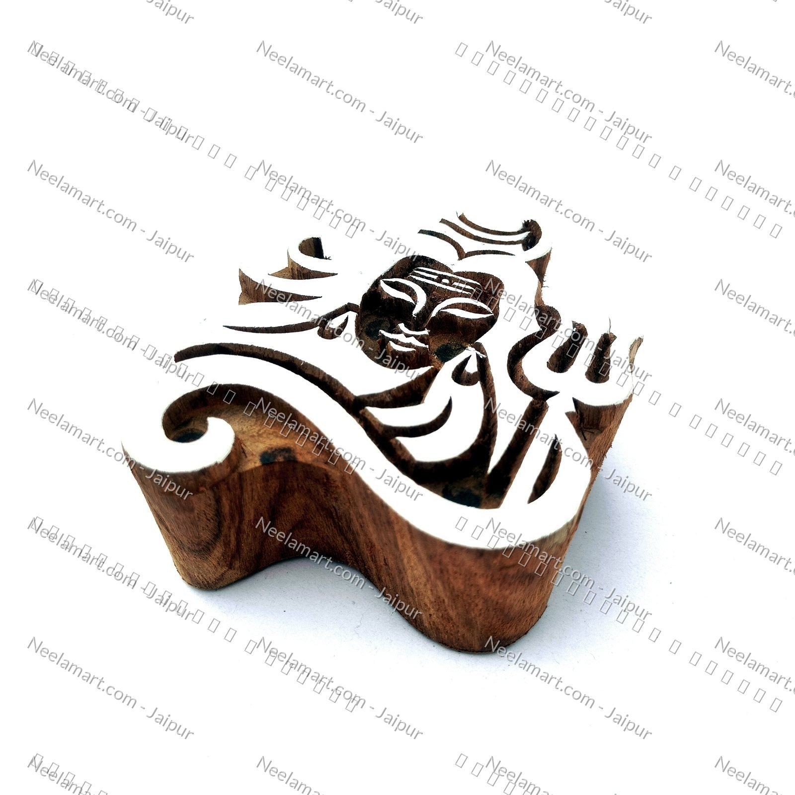 Spiritual Lord Shiva Wooden Stamp printed impression