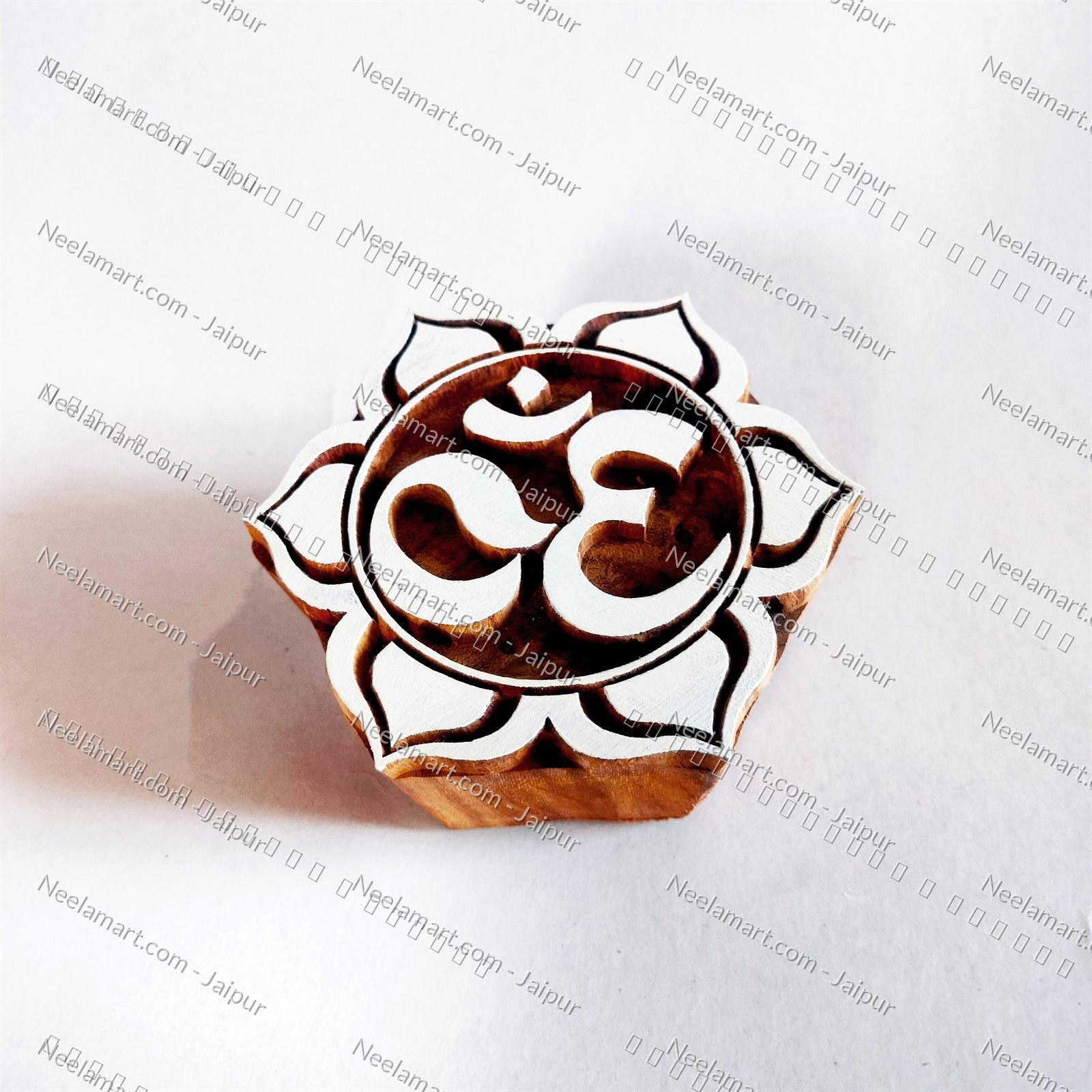 Spiritual Sacred Om Wooden Stamp printed impression