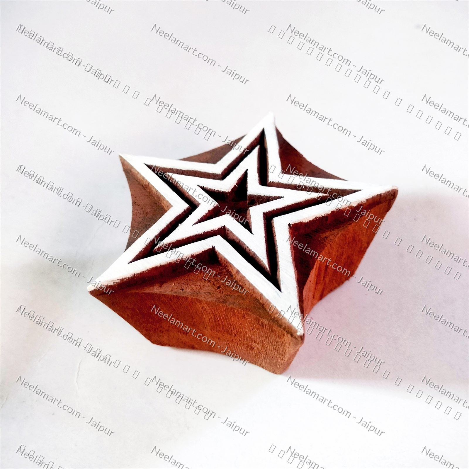 Playful Star Shape Craft Stamp printed impression