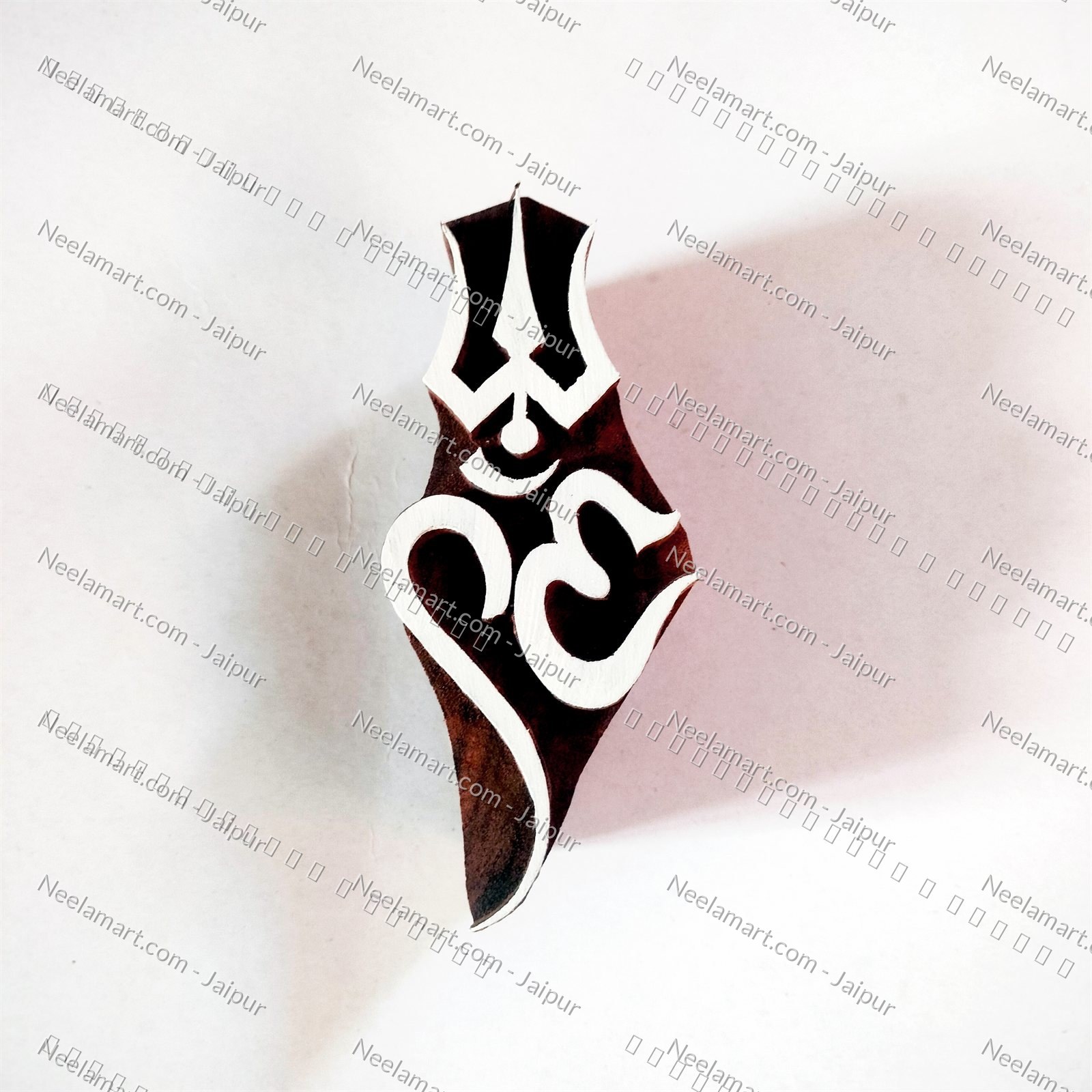 Spiritual Trishul Wooden Stamp