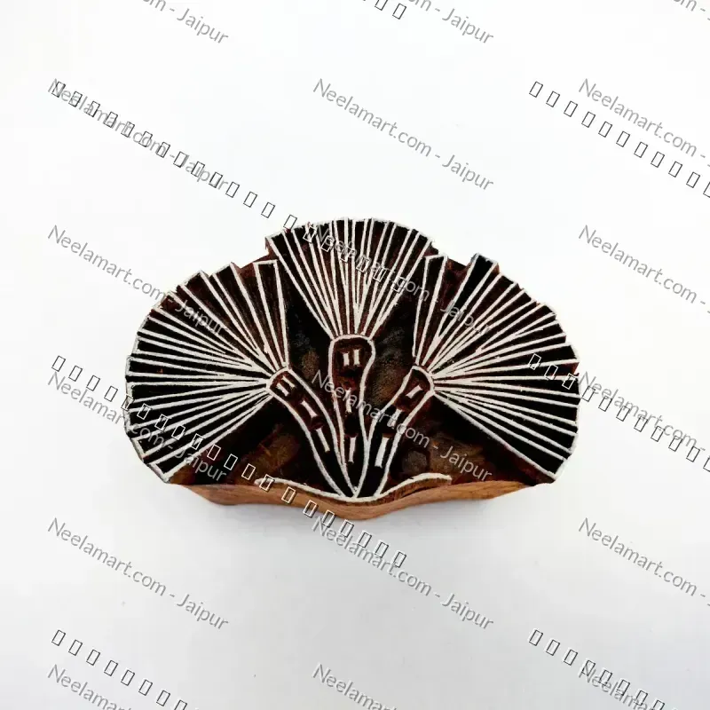 Intricate Botanical Floral Wooden Block