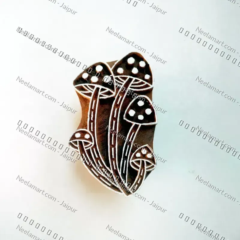Intricate Botanical Floral Wooden Block