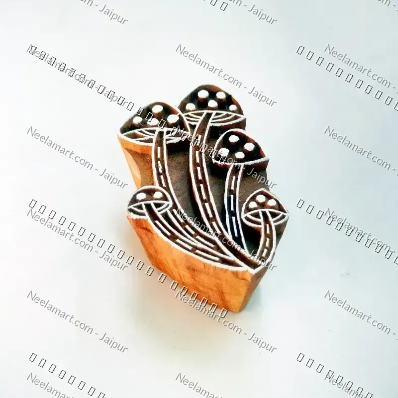 Intricate Botanical Floral Wooden Block Pattern