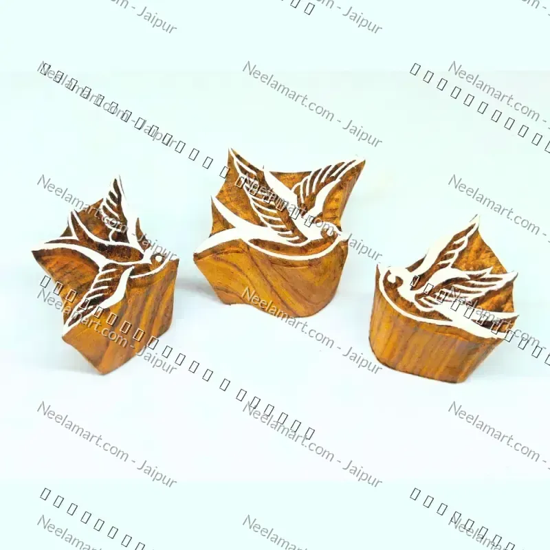 Hand-Carved Songbird Block