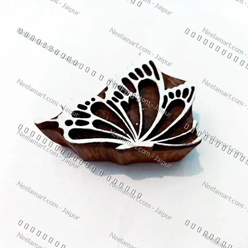 Hand-Carved Botanical Floral Block