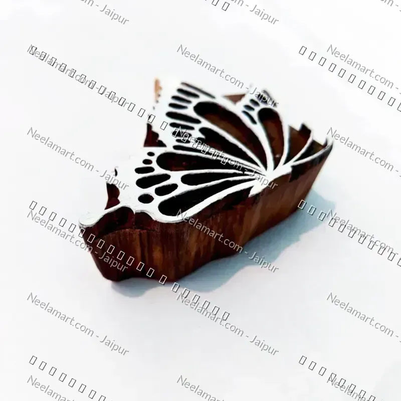 Hand-Carved Botanical Floral Block printed impression